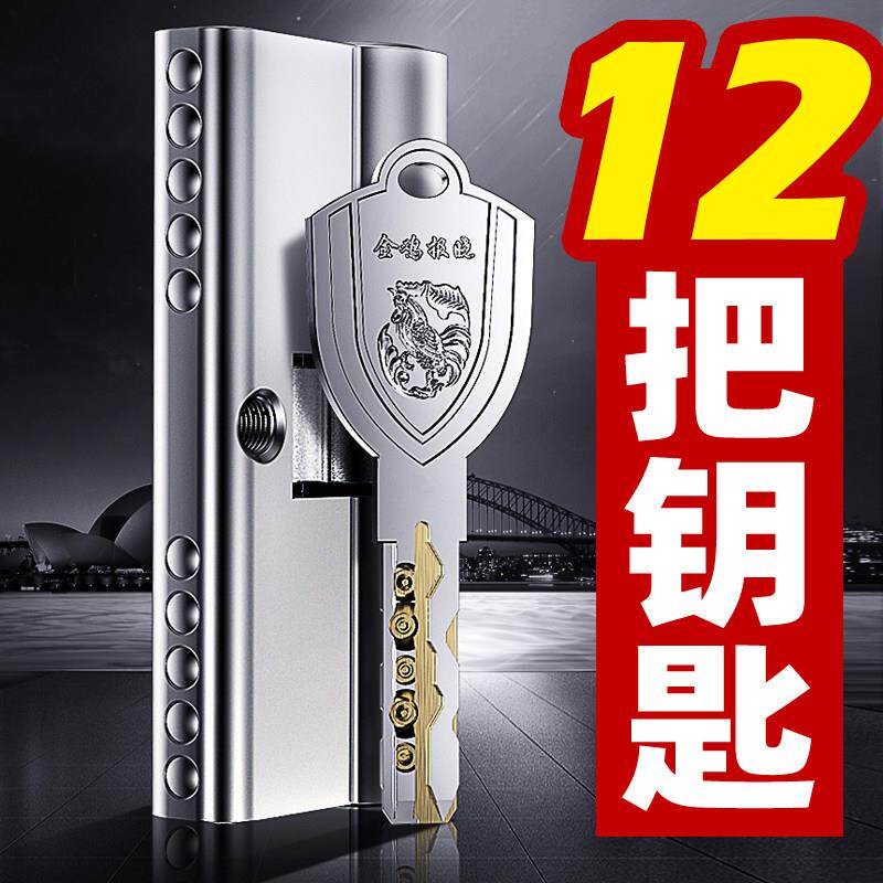 防盗门锁芯超C级通用型家用进户大门入户铁门换锁芯全铜叶片bd