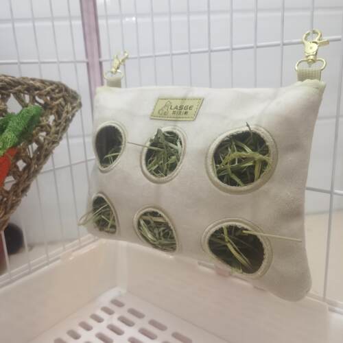 手工定制兔子草袋洞洞软草架荷兰猪草袋兔子草架防漏草耐啃收纳袋
