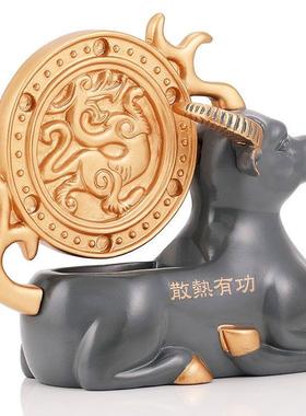 新款李居常年吉祥件物[犀利南牛]摆摆放方或厨房解火毒明摇钱水