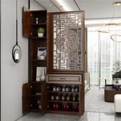 入户门厅玄关柜屏风隔断客厅遮挡新中式 柜酒柜双面柜 置物架进门鞋