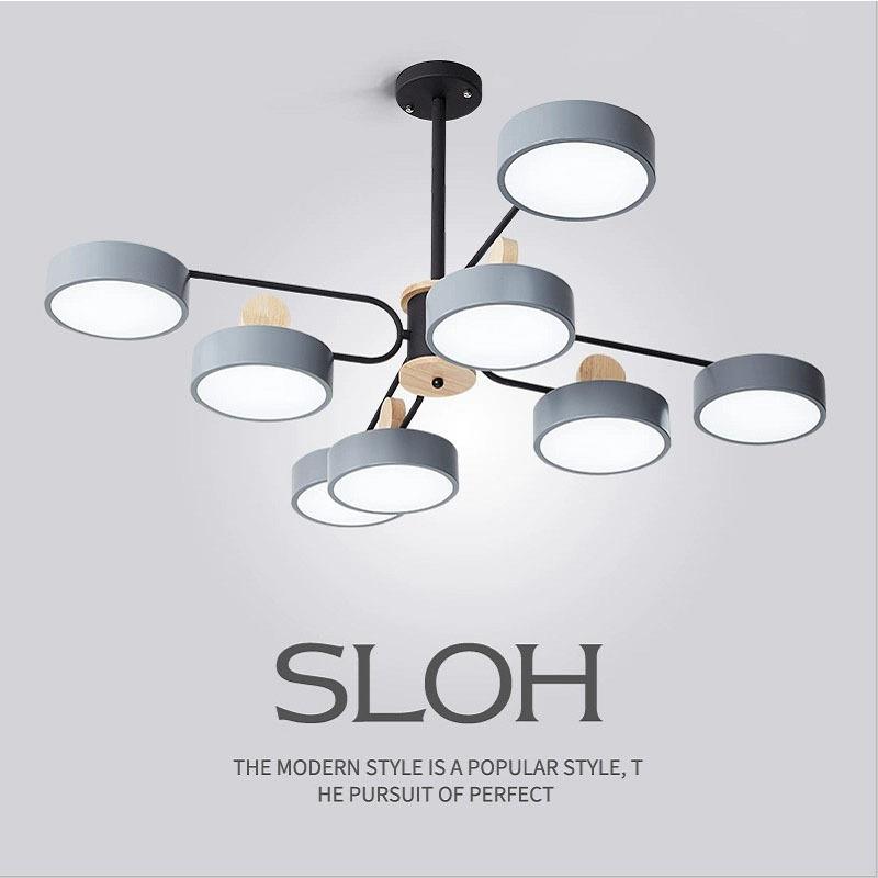 客厅吊灯 北欧现代简约创意大气个性家用led餐厅灯 马卡龙吊灯