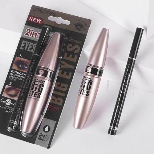 Waterproof Mascara Eyeliner Set non-smudge mascara Extended