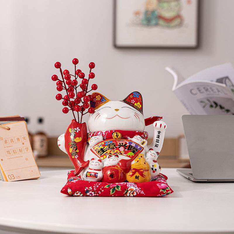 猫2026新品摇招财开运业家居客sk2532厅手装饰开送礼富贵有余黄金