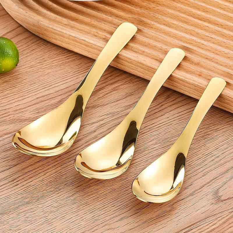 304不锈钢勺子宝宝喂饭短柄小汤匙加深汤匙饭厅勺金色伯爵勺商用,餐饮具,西餐勺,淘宝优惠券,粉丝福利购,淘宝优惠卷