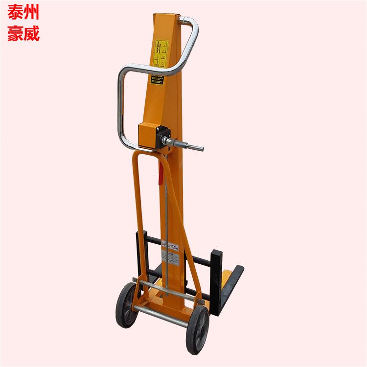 供应便携型手动堆车手摇装卸车小型升手推车卸货搬运车
