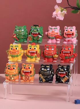 如果家居闽南彩色风狮爷文创国潮手绘狮子民俗市集摆件旅游纪念品