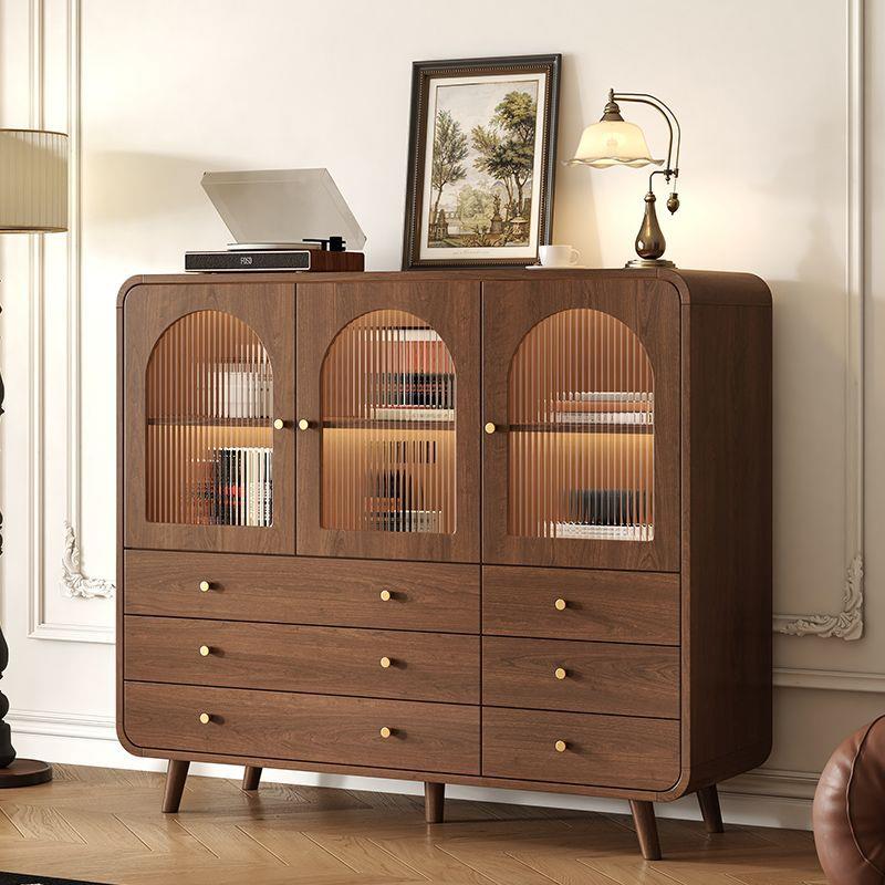 复古风餐边斗柜客厅电视旁边柜靠墙储物收纳柜卧室床尾置物矮柜子