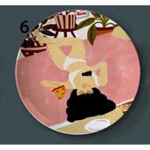 客厅艺术创意艺术陶瓷北欧摆件自然墙壁女性盘版 饰挂盘植物 画装