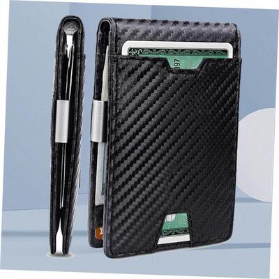 Carbon fiber wallet anti-theft brush cattle pickup bag卡包