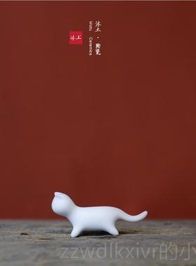 新款表白器情节日七夕人可物爱猫咪神招财摆件桌面爱生日礼景德镇