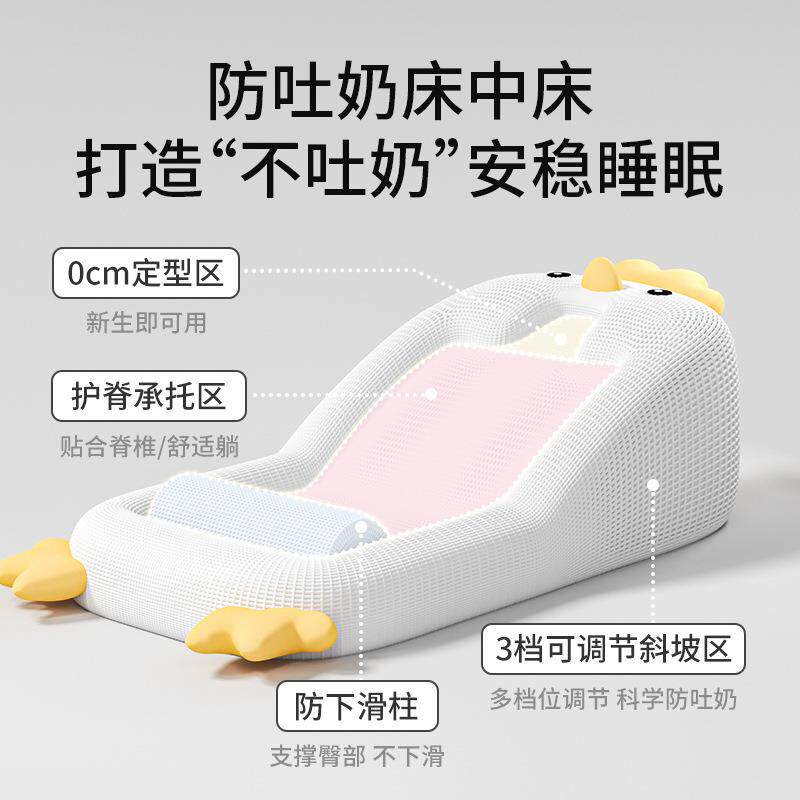 婴儿床中床防吐奶斜坡床防溢呛奶透气枕宝宝躺喂神器新生仿生床