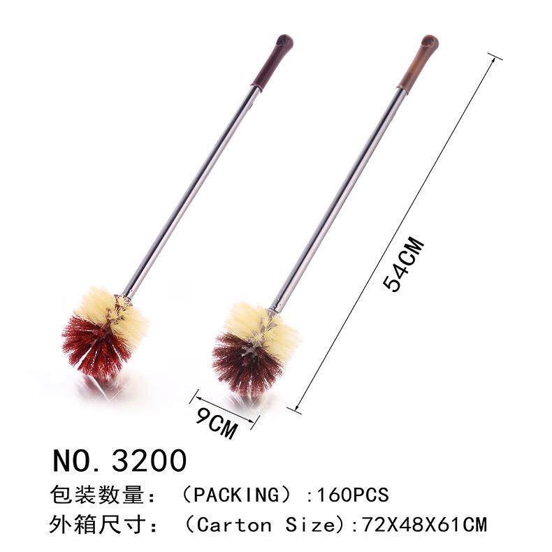 厂家现货不锈钢长柄清洁圆头卫生马桶刷厕所痰盂刷子特价3200