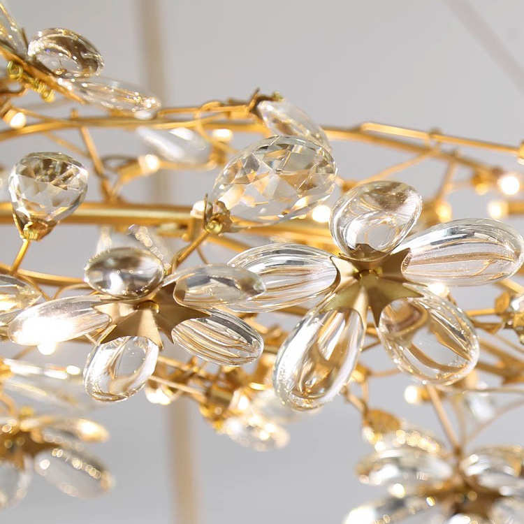 美式乡村树枝水晶客厅萤火虫装饰灯展厅样板房服装店个性装饰吊灯