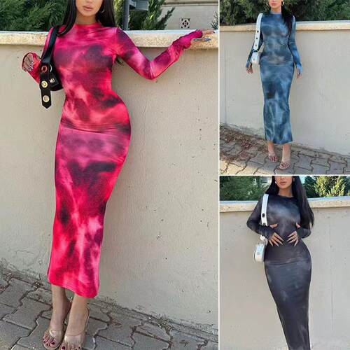 Women's long sleeved dress 女装长袖连衣裙女
