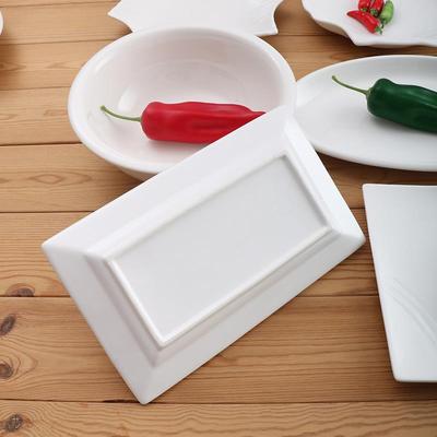 创白意菜色陶瓷盘餐餐具馆饭VKI店餐厅酒店异形盘子套装组合商用