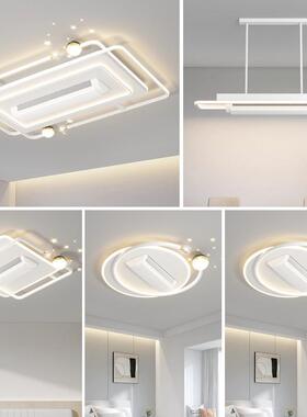 滚筒式隐形无叶风扇灯吸顶灯智能护眼静音灯具成套中山家装灯饰