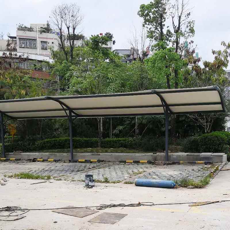 深圳布吉东站电桩充棚张拉膜景观雨棚遮阳雨桩棚充电棚ZY613-2自