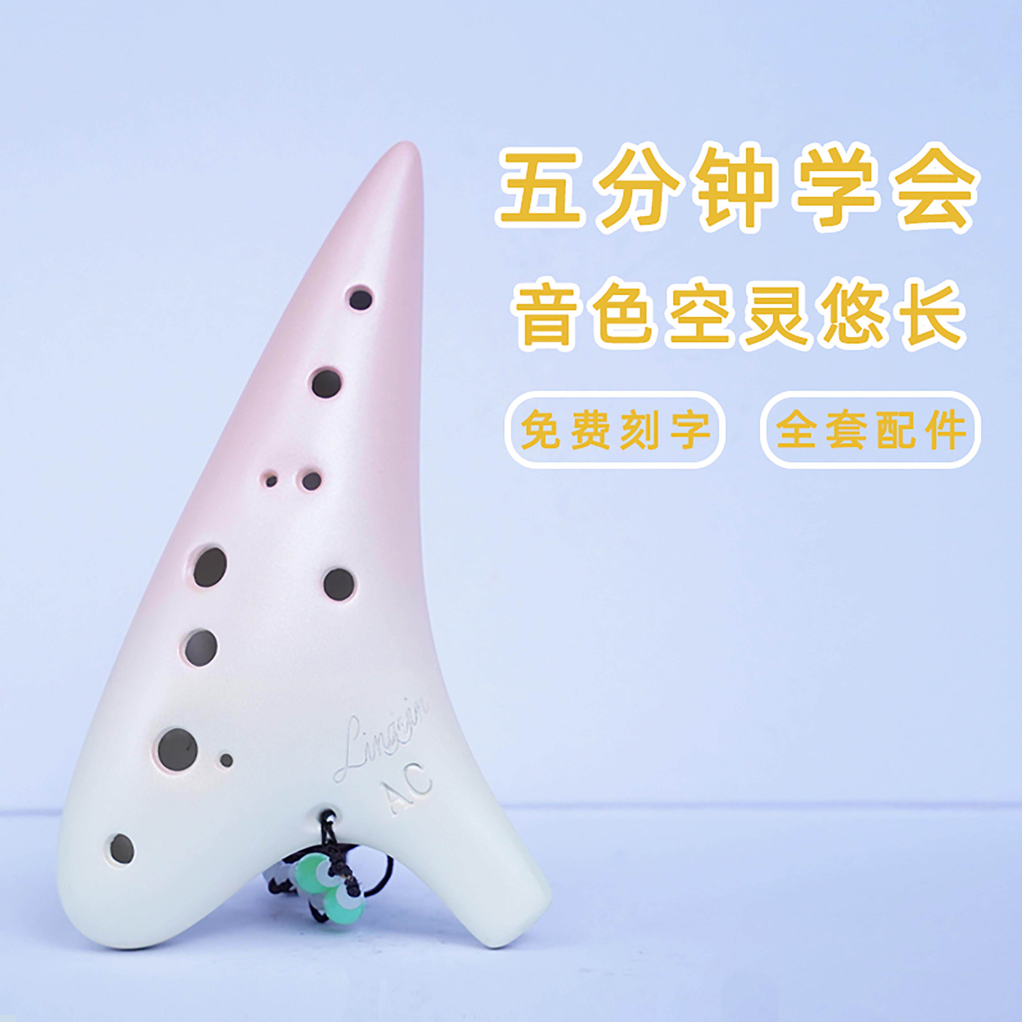 领音陶笛乐器12孔专业初学者小学生6入门笛子C调十二孔ac淘笛儿童