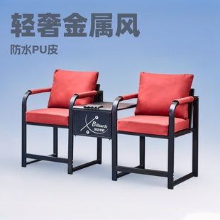 台球厅沙发观球椅桌球专用休息区工业金属风观战台球室沙发座椅