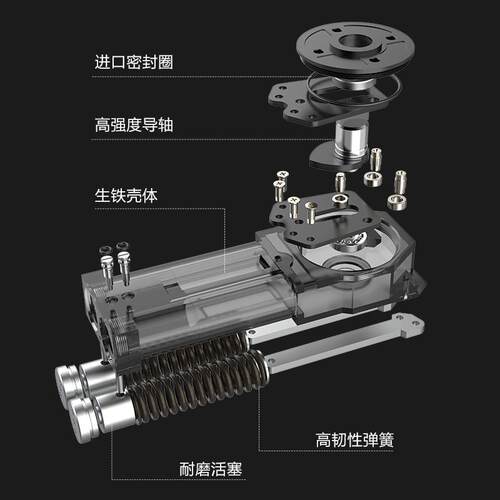 海达地弹HD-3008有无型框玻璃门270KG重型转轴通用簧配件大HD-830