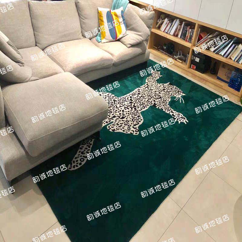 动物斑点豹子造型地毯客厅茶几地毯样板间卧室书房床边满铺地毯