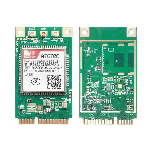 A7670C-LASE-PCIEA CAT1+2G全网通模块PCIE版本 CAT1 PCIE