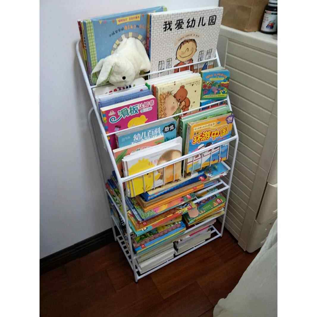 铁秀才儿童书架宝宝绘本架简易书报架学生幼儿园图书柜展示架包邮