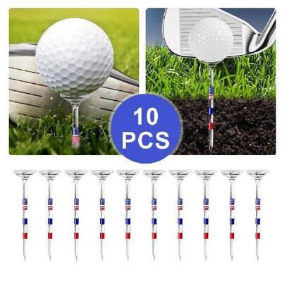 10Pcs Golf Plastic Tees Unbreakable 3-1/4 Inch Reduces