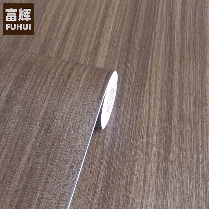 加厚木纹家具翻新贴纸酒店工程墙纸特厚韩版导气槽底纸自粘木纹纸