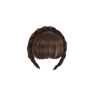 自然遮白发发箍鱼骨辫假发刘海一体增高颅顶头箍压发卡发窟遮发缝