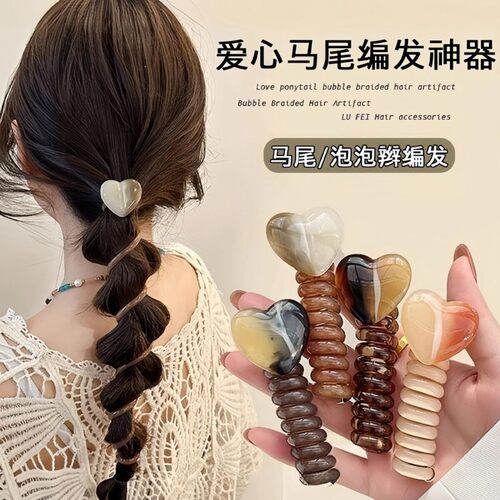 Japanese minimalist bubble braid hair ties for women, 2024 n