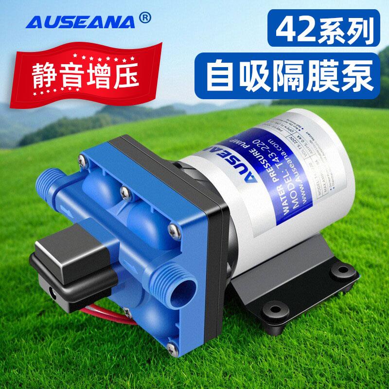静音房车水泵自动12V电动隔膜泵24V小型直流抽水泵游艇专用自吸泵