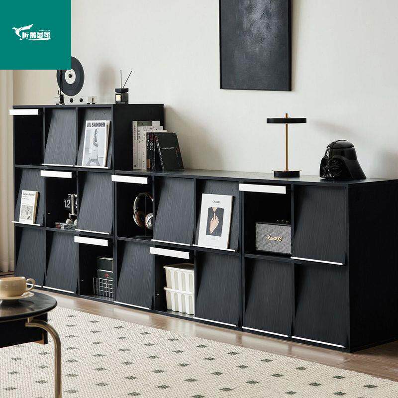 实木靠墙书柜书架柜子储物柜格子柜置物柜小户型收纳柜子自由组合