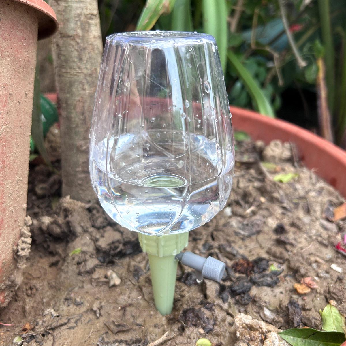 懒人彩色玫瑰造型自动浇花器浇花可调节家用滴水器植物盆栽渗水器