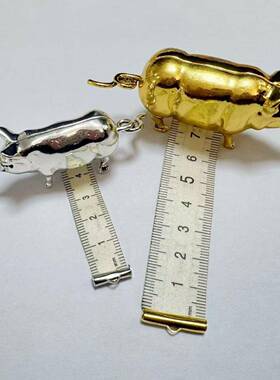 跨境爆款Antique Pig Mini Tape Measure复古迷你金属猪卷尺尺子