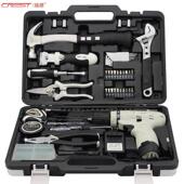 电动螺丝刀工具套装 瑞德86件家用维修五金12V锂充电电钻套装