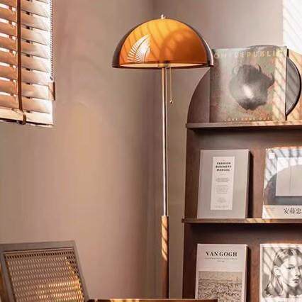 中古风落地灯法式复古侘寂风客厅沙发旁氛围灯设计感卧室立式地灯