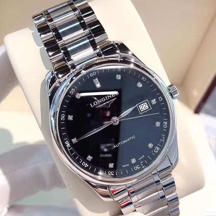 全套新款【9.8新】浪琴名匠系列钢自动机械钻石男表L2.893.4.57.6