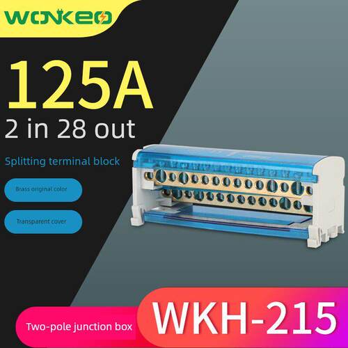 Weike Uk215纯铜1-in和多出端子块轨道型第二阶段单相轨道型电缆