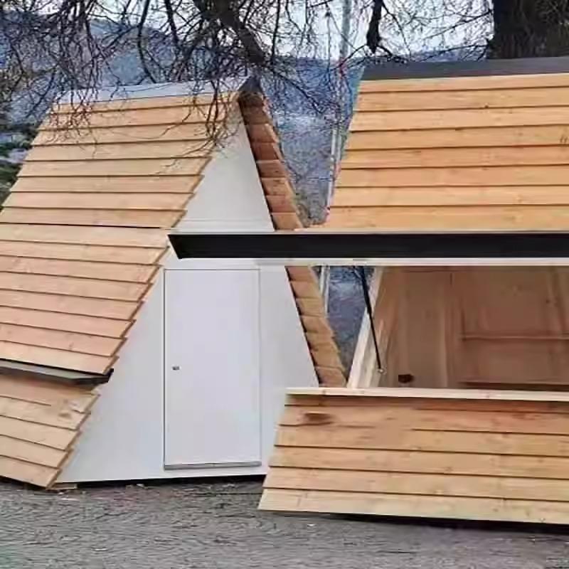 网红三角木屋户外景区咖啡屋小吃摊售货亭凉亭可移动造型小木屋