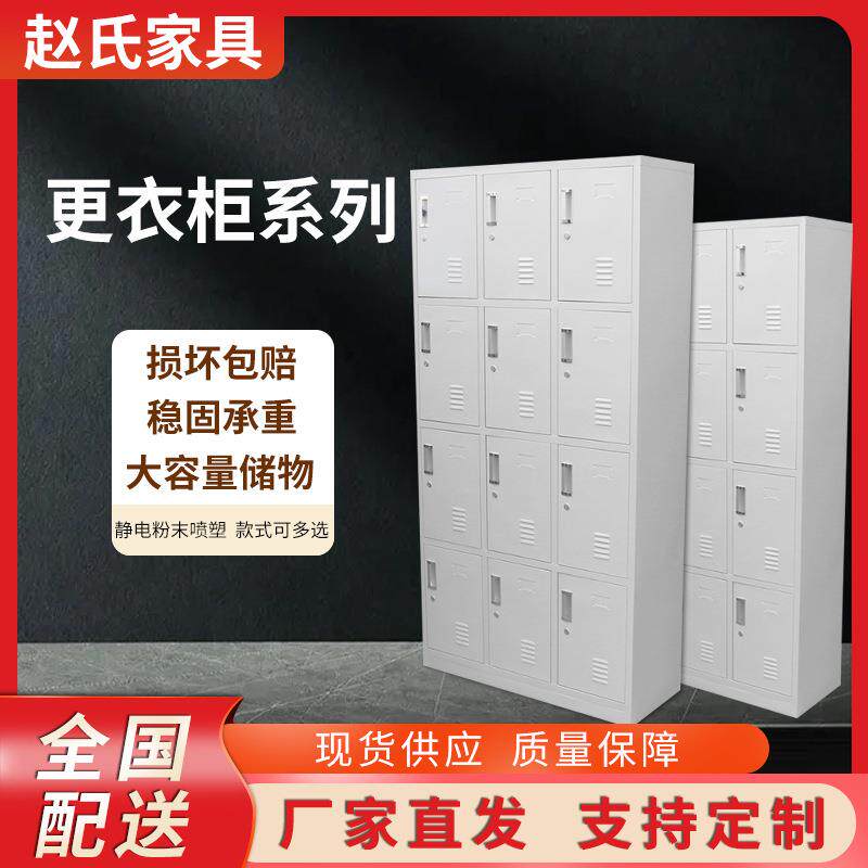工厂宿舍单门更衣柜资料存储柜浴室双门钢制衣物存放柜文件柜鞋柜