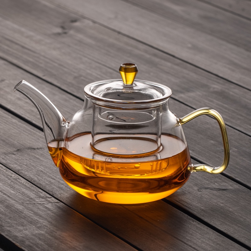 玻璃泡茶壶家用花茶水壶耐高温茶水分离加厚全玻璃过滤冲茶器单壶