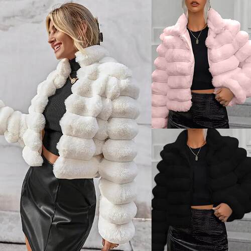 Short jacket for women with wind protection