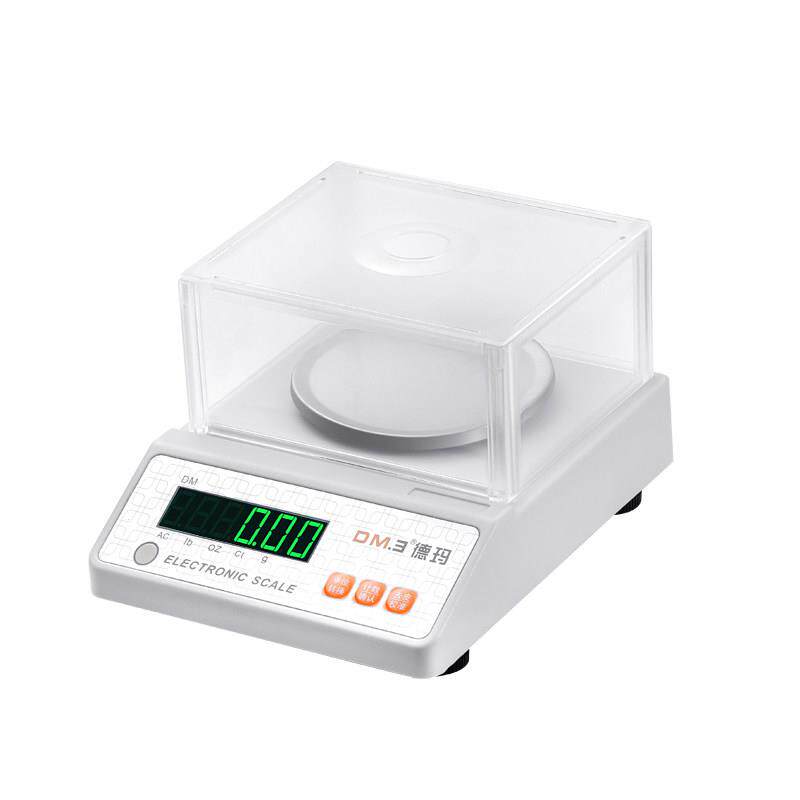 dm3天平秤0.01g精准电子秤0.001微克重称珠宝黄金实验小型电子称