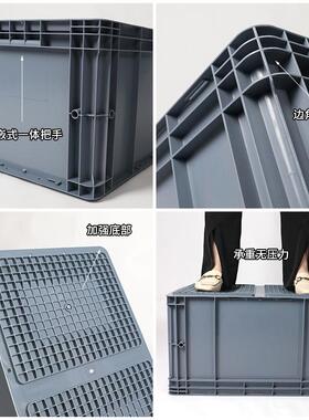 欧标EU物流周子转仓箱带盖配包脚塑料汽箱立体库货架圆角ZOK储中