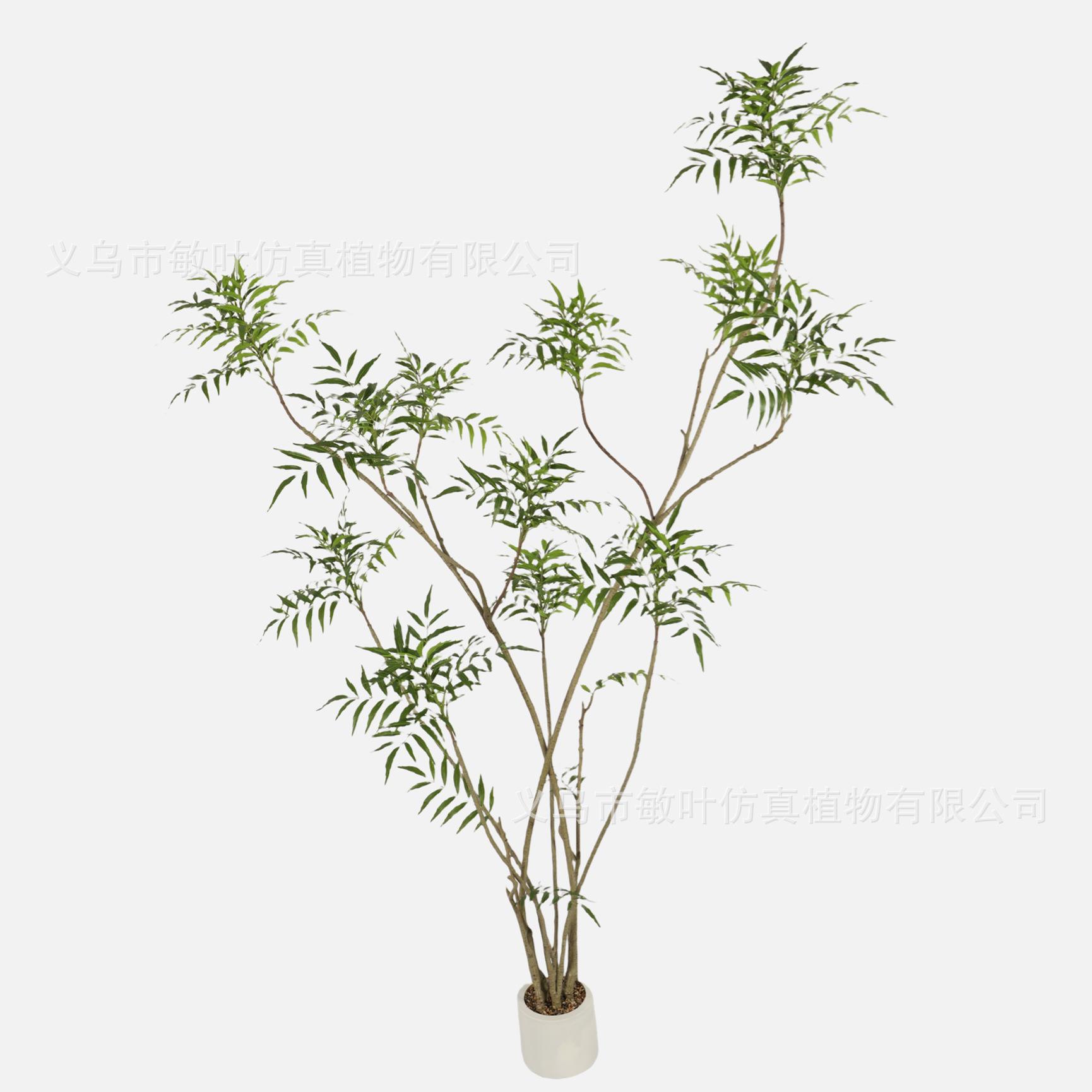 仿真十大功劳假植物室内家居装饰落地盆栽绿植橱窗竹叶草南天竹