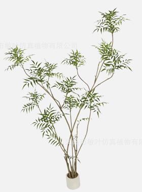 仿真十大功劳假植物室内家居装饰落地盆栽绿植橱窗竹叶草南天竹