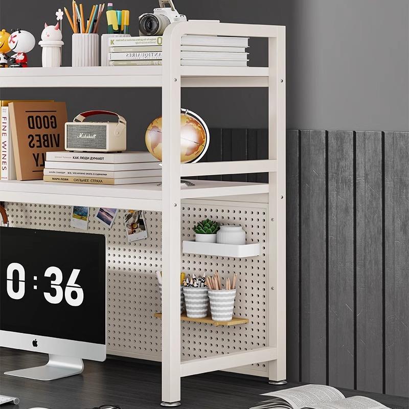 桌面置物架办公书桌铁艺多层书架桌上学生电脑桌上收纳洞洞板书架