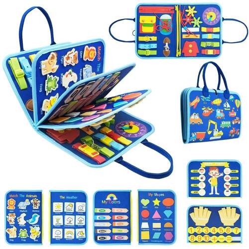 Busy Board Montessori Toys for Toddler Busy Book Sensory Pre