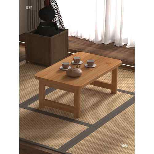 折叠桌楠竹炕桌607080用实木米小茶几榻飘窗桌床上学习书桌榻电脑
